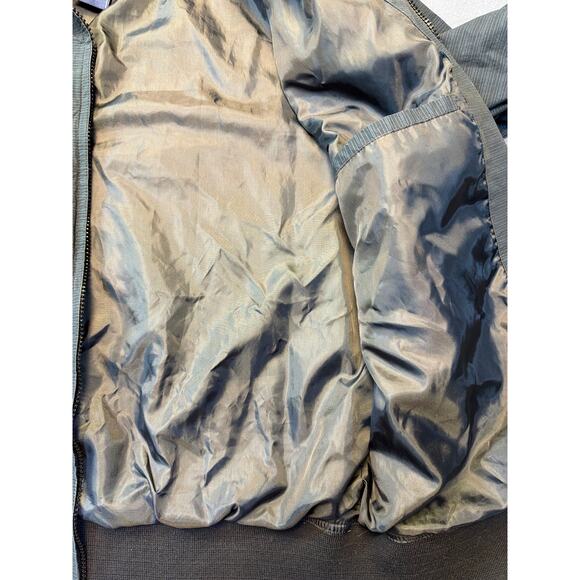 American Rag Men’s Size Large Charcoal Gray Striped Windbreaker Jacket - Picture 8 of 9